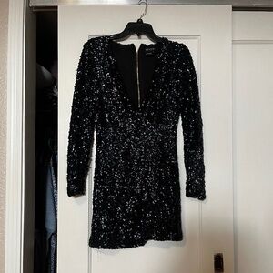 Black Sequin Venus dress